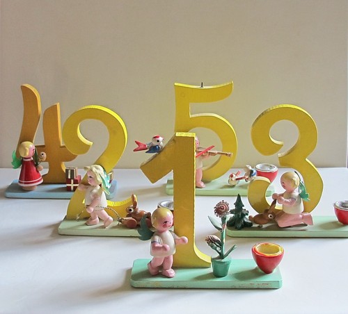 Antike engel kerzenhalter - 5,